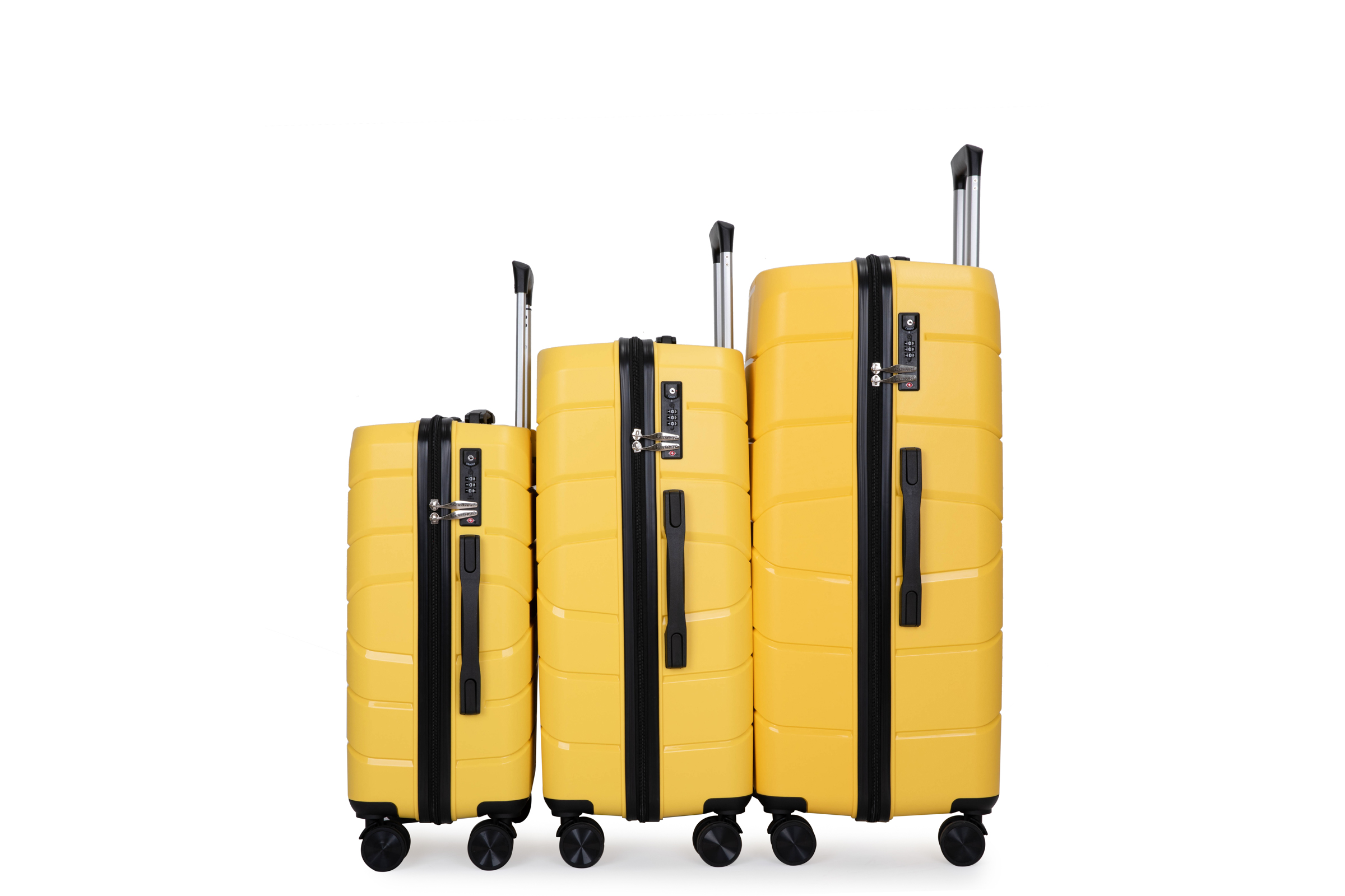 Spinner Wheels PP 3 Piece Luggage Sets