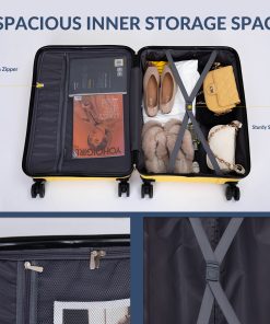 Spinner Wheels PP 3 Piece Luggage Sets