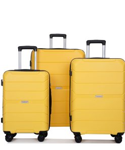 Spinner Wheels PP 3 Piece Luggage Sets
