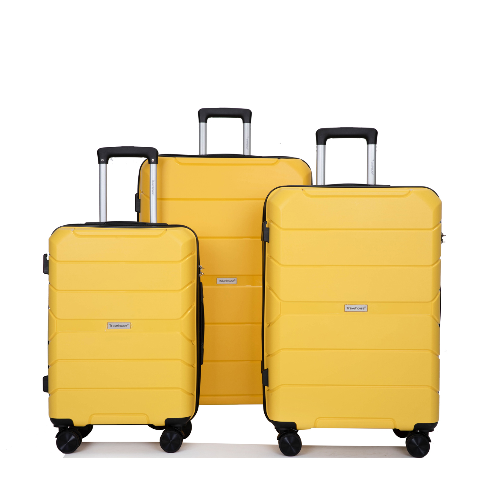 Spinner Wheels PP 3 Piece Luggage Sets