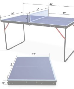 Midsize Foldable & Portable Ping Pong Table Set