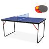 Midsize Foldable & Portable Ping Pong Table Set