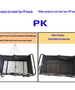 Folding Wagon Garden Cart, Black