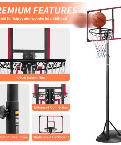 Portable Basketball Hoop System, 32 Inch Backboard