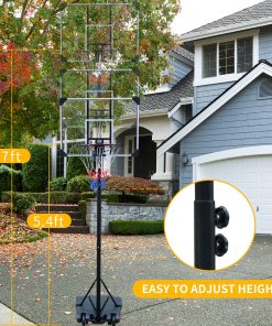 Portable Basketball Hoop Stand with Wheels for Youth