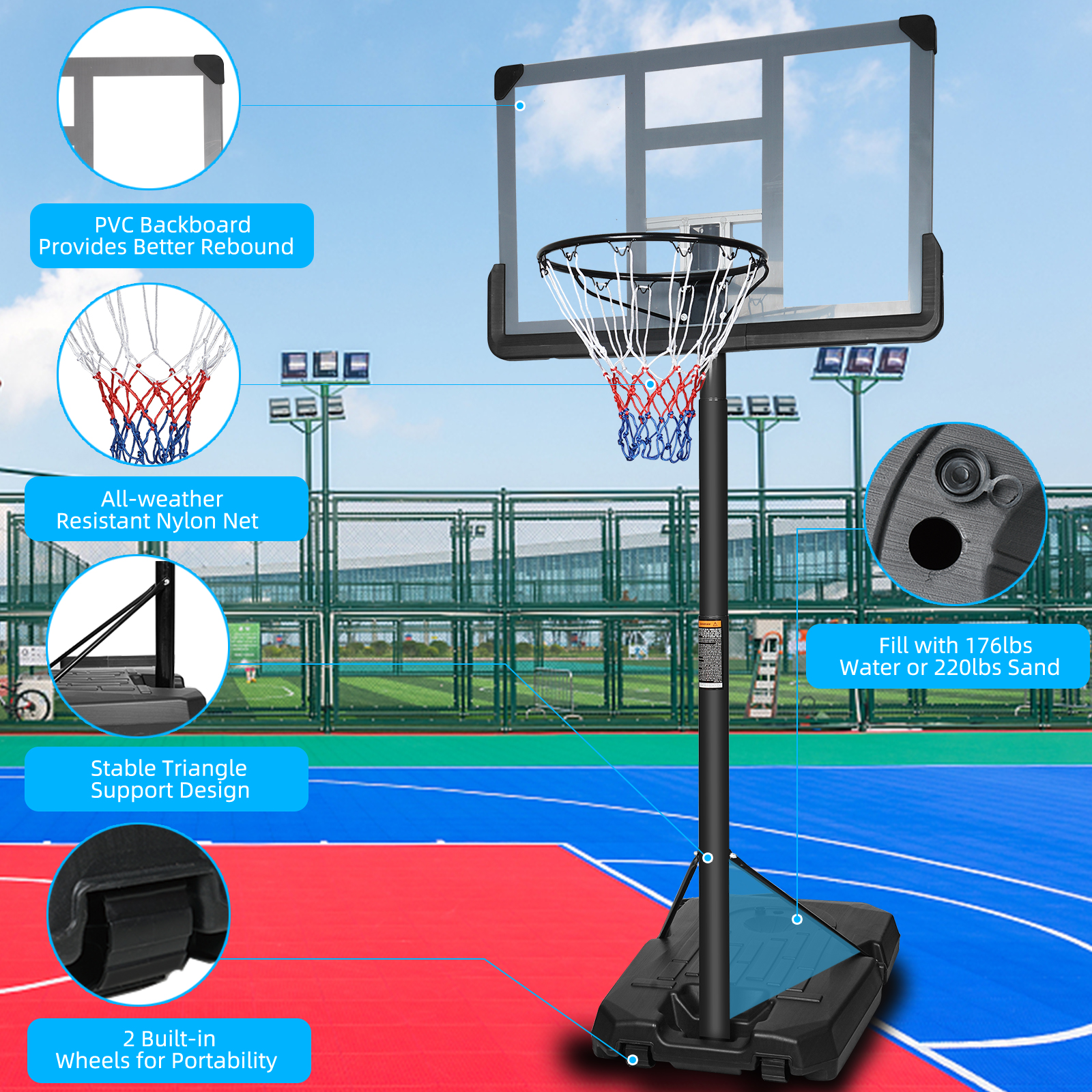 Outdoor Indoor Basketball Goal Game Play Set