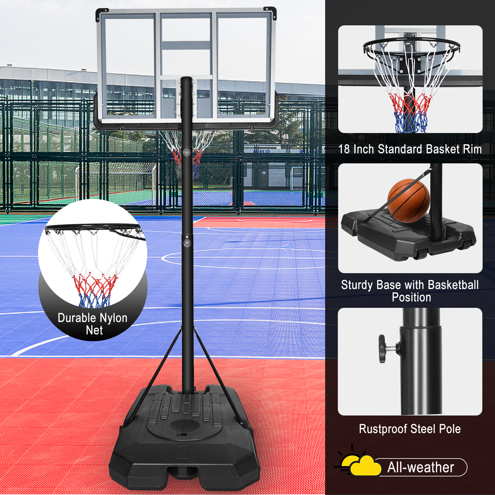 Outdoor Indoor Basketball Goal Game Play Set