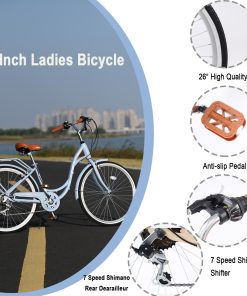 26Inch Ladies Bicycle, 7 Speed