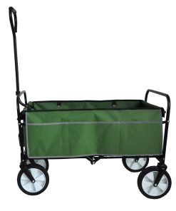 Folding Wagon Garden Shopping Beach Cart Green