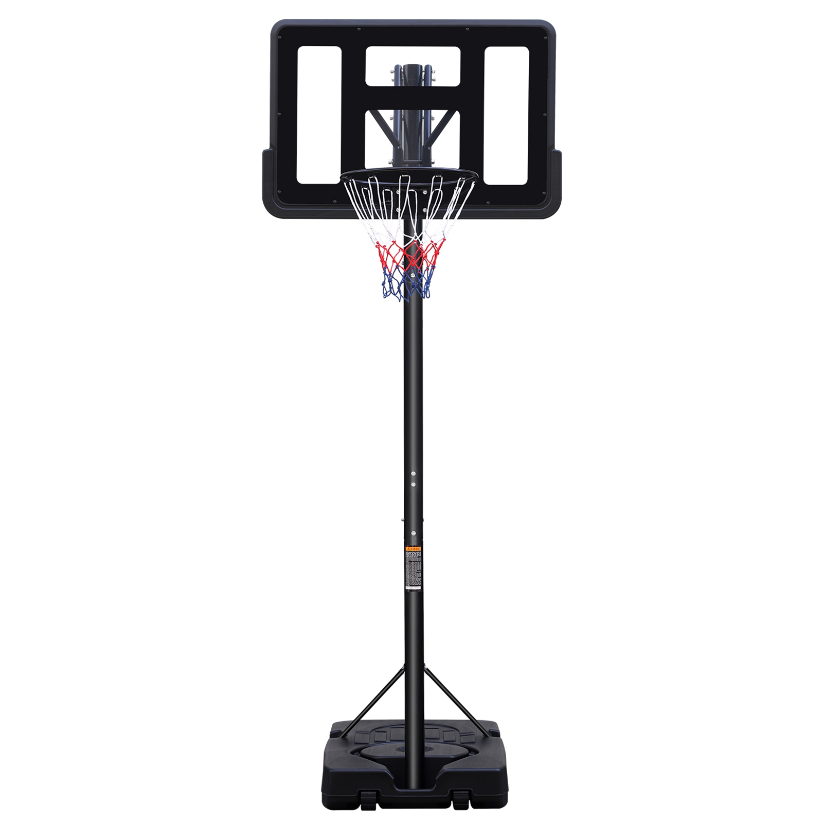 Height Adjustable Portable Basketball Hoop With 44 Inch Backboard And Wheels - Image 3
