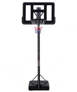 Height Adjustable Portable Basketball Hoop With 44 Inch Backboard And Wheels