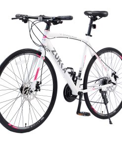 24 Speed Hybrid Bike, White