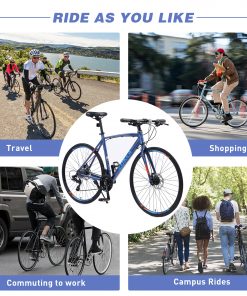 24 Speed Hybrid Bike, Blue