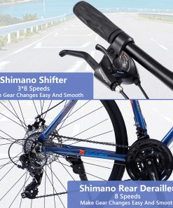 24 Speed Hybrid Bike, Blue