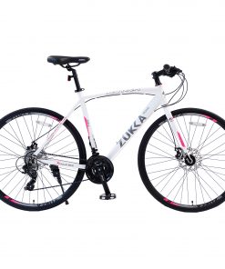 24 Speed Hybrid Bike, White