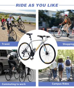 24 Speed Hybrid Bike, Sliver