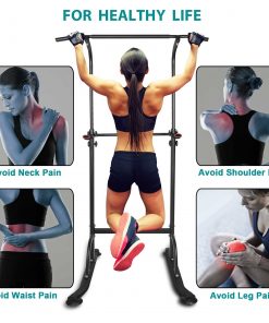 Power Tower Workout Dip Station Pull Up Bar