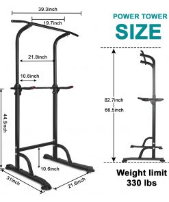 Power Tower Workout Dip Station Pull Up Bar