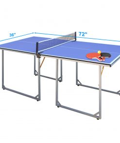 Foldable & Portable 8FT Mid-Size Table Tennis Table