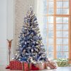 6FT Pre-lit Hinged Artificial Fir Christmas Tree