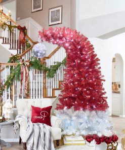 6FT Hinged Fir Artificial Fir Bent Top Christmas Tree