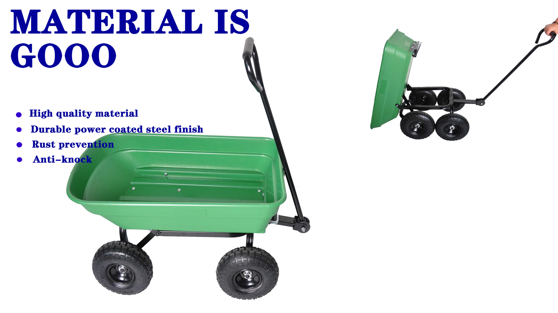 Poly Garden Dump Truck With Steel Frame, 10 Inches