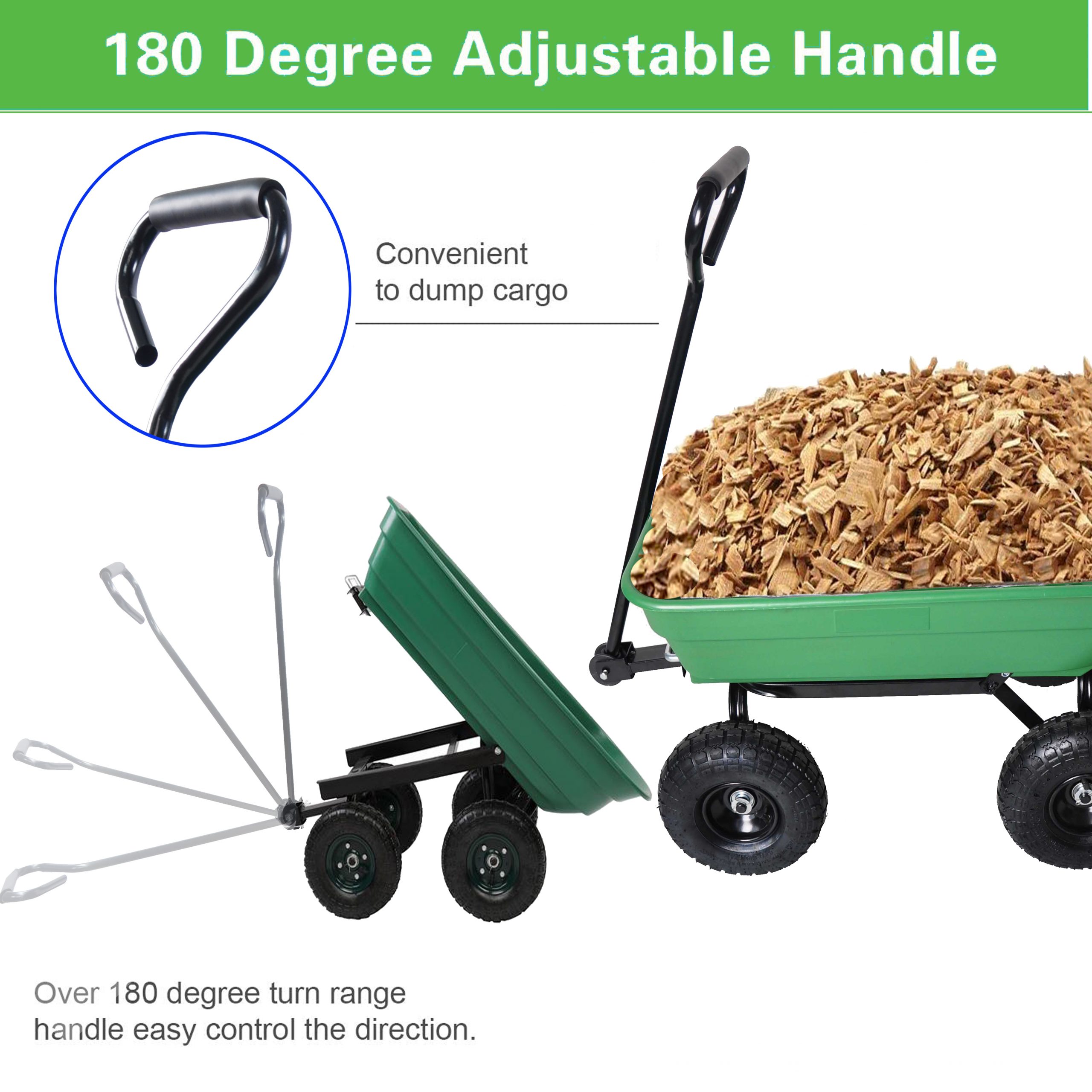 Poly Garden Dump Truck With Steel Frame, 10 Inches