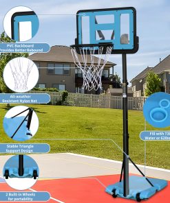 Outdoor Height Adjustable 7.5 to 10ft Basketball Hoop