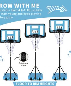 Outdoor Height Adjustable 7.5 to 10ft Basketball Hoop