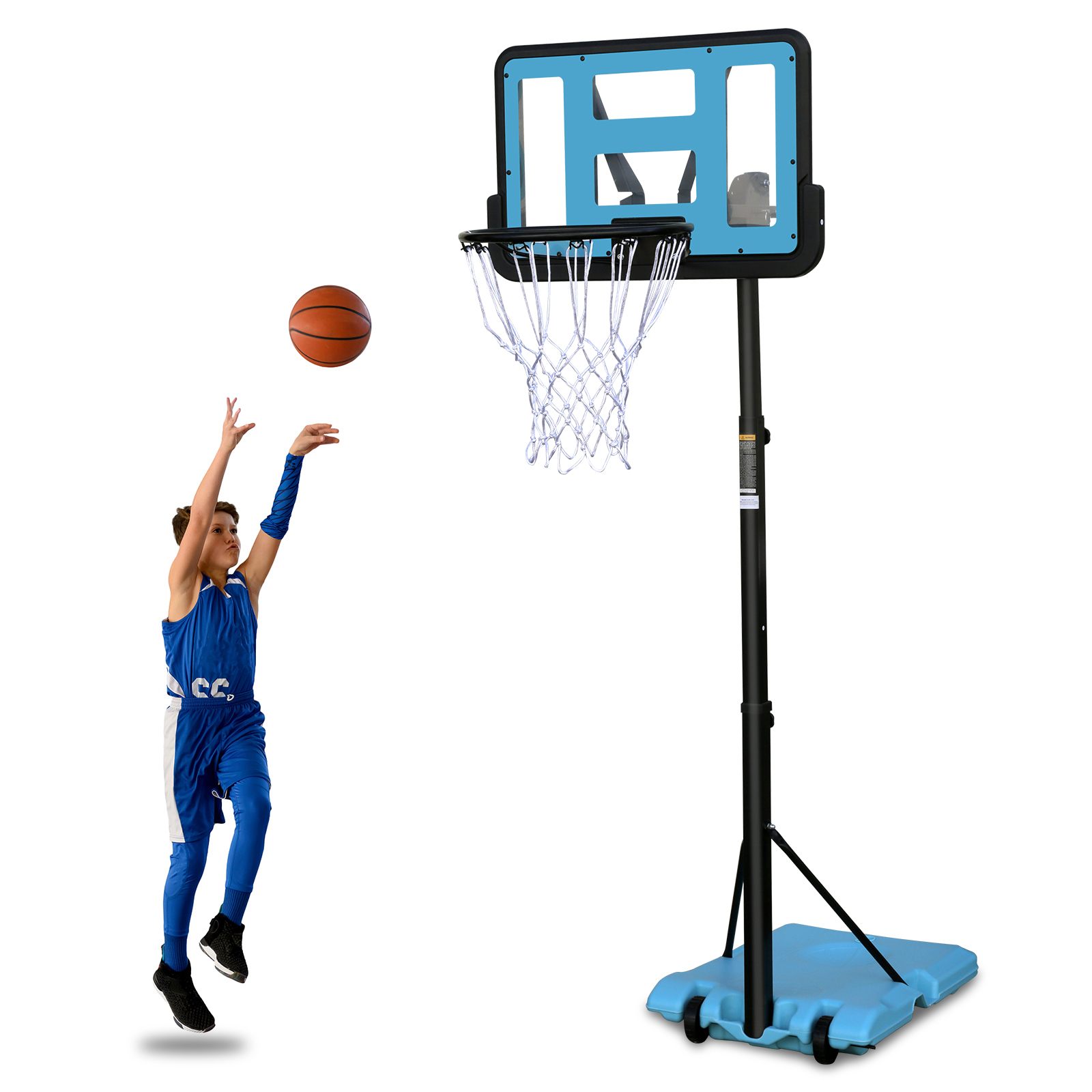 Outdoor Height Adjustable 7.5 to 10ft Basketball Hoop