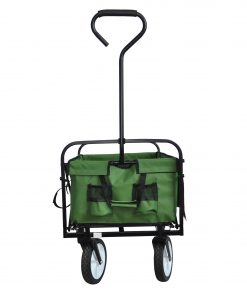 Folding Wagon Garden Shopping Beach Cart Green