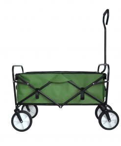 Folding Wagon Garden Shopping Beach Cart Green