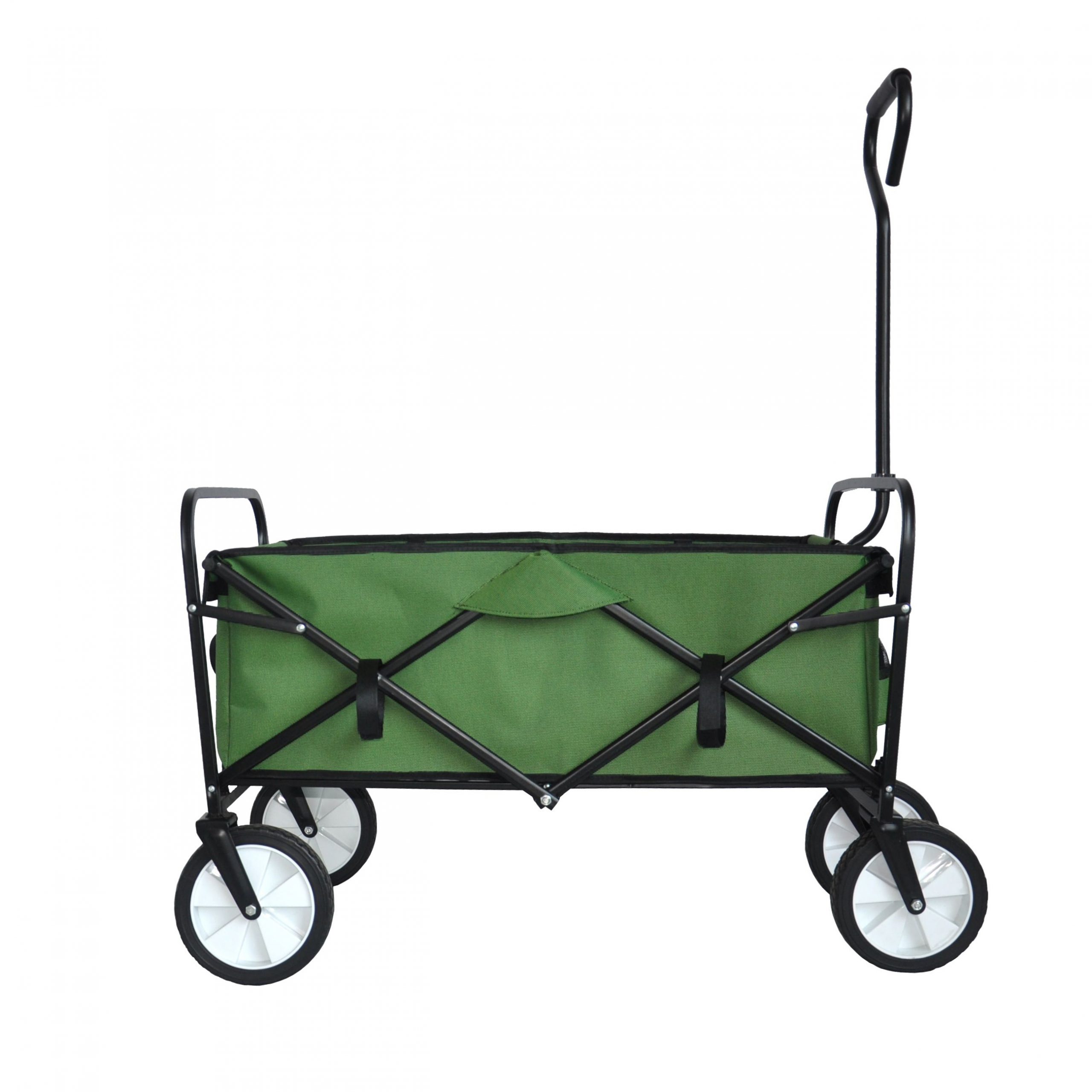 Folding Wagon Garden Shopping Beach Cart Green