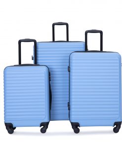 ABS Lightweight Suitcase with Two Hooks, Spinner Wheels, TSA Lock