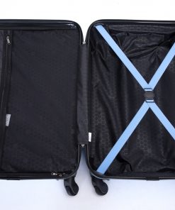 ABS Lightweight Suitcase with Two Hooks, Spinner Wheels, TSA Lock