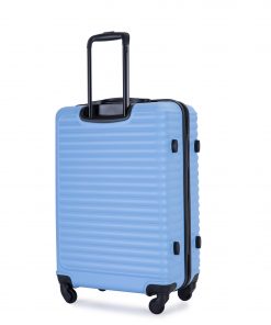 ABS Lightweight Suitcase with Two Hooks, Spinner Wheels, TSA Lock