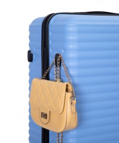 ABS Lightweight Suitcase with Two Hooks, Spinner Wheels, TSA Lock