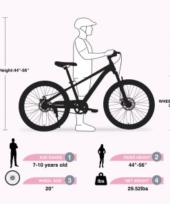 Zukka 20 Inch Mountain Bike for Boys and Girls