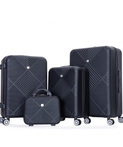 4-Pieces ABS Lightweight Suitcase