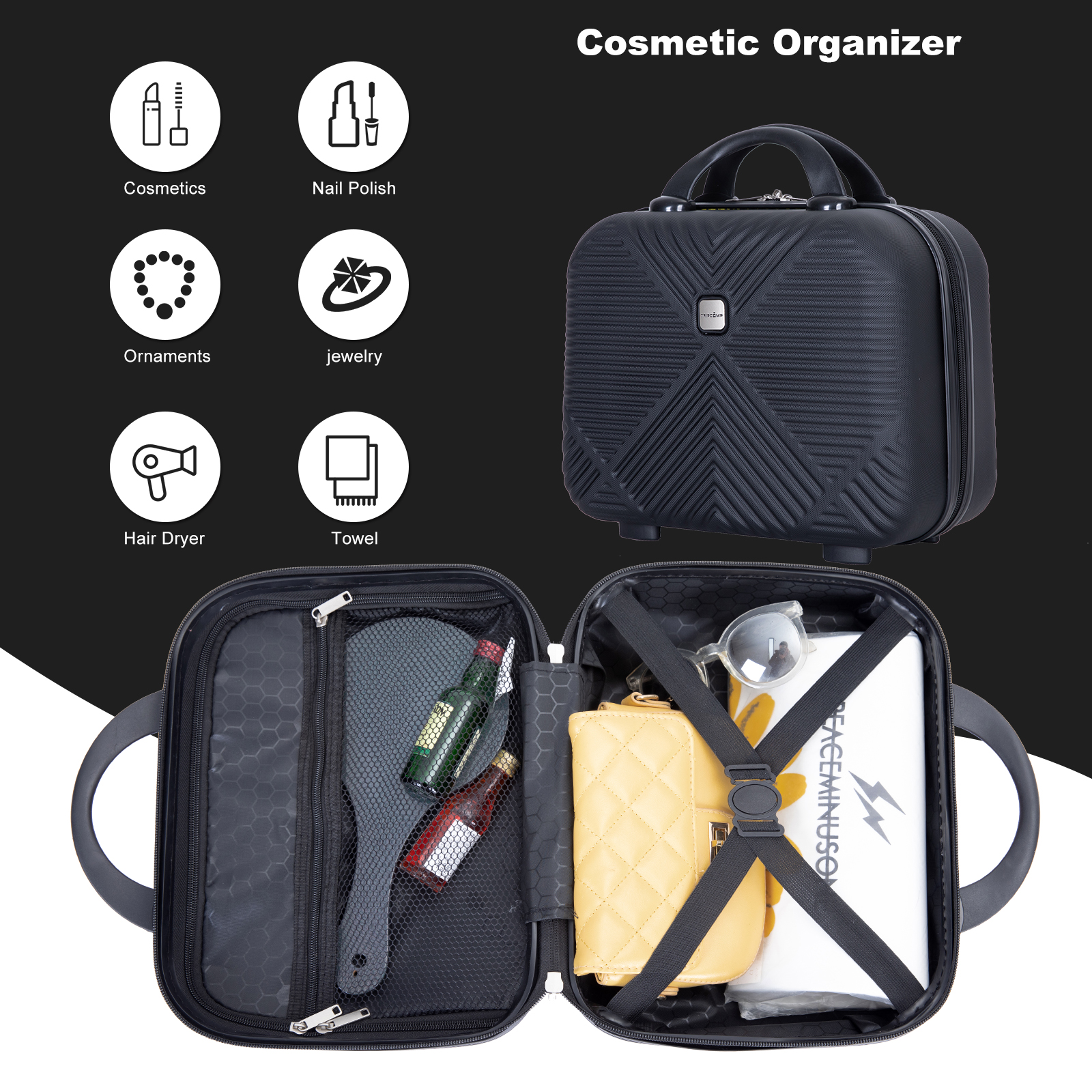 4-Pieces ABS Lightweight Suitcase