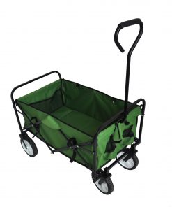Folding Wagon Garden Shopping Beach Cart Green