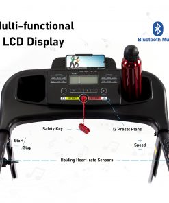 2.5HP 12KM/H Folding Treadmill With Incline