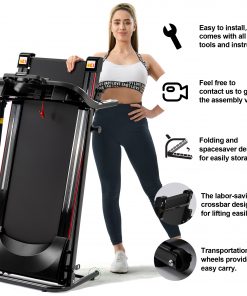 2.5HP 12KM/H Folding Treadmill With Incline