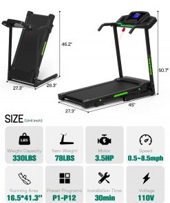 Foldable Treadmill With Incline