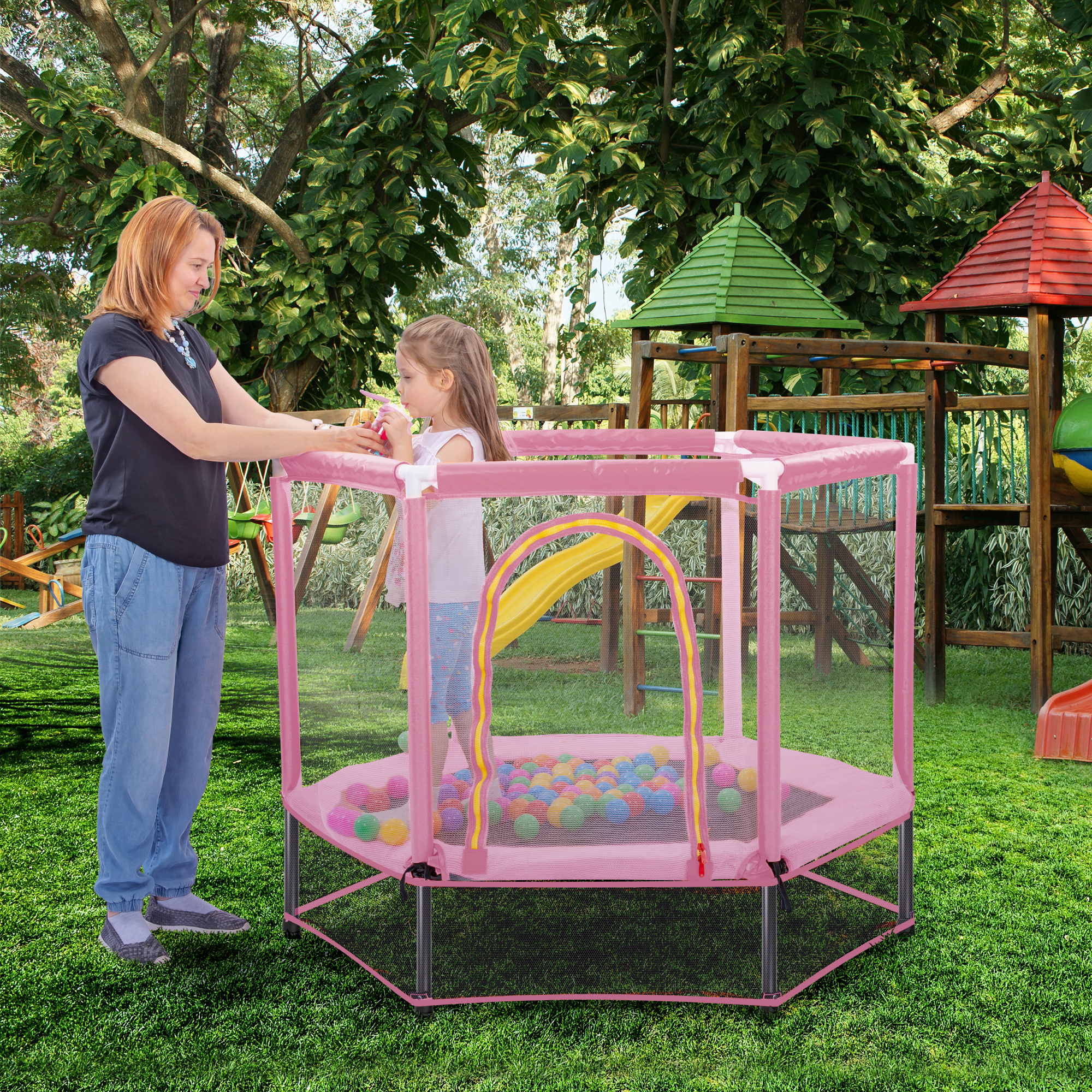 55'' Mini Trampoline for Kids