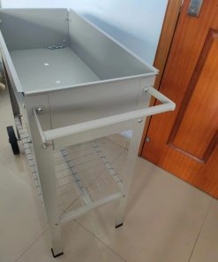 Aveyas Mobile Metal Raised Garden Bed Cart