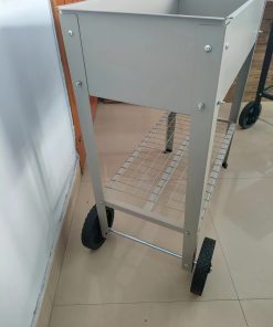 Aveyas Mobile Metal Raised Garden Bed Cart