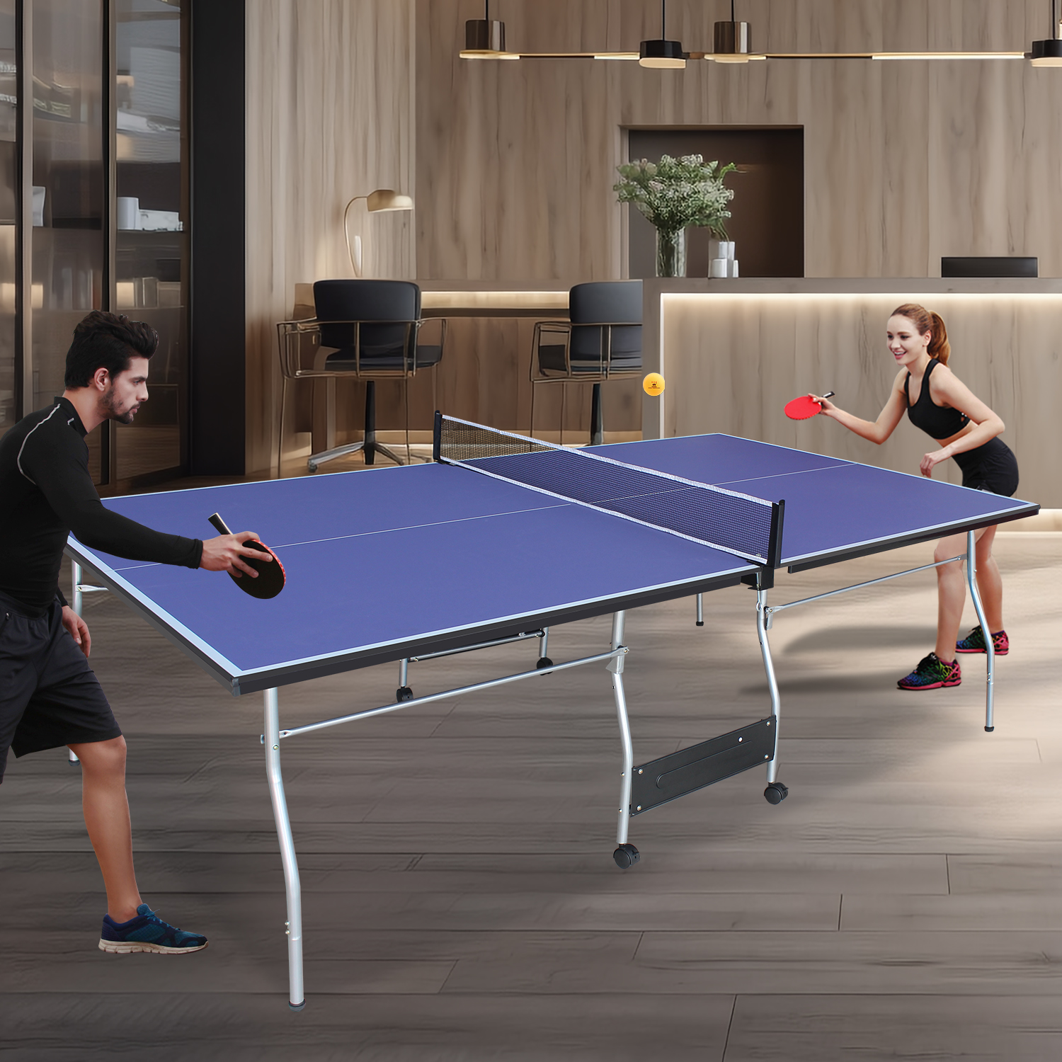 8FT Mid-size Table Tennis Table