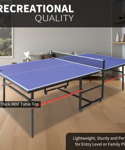 8FT Foldable & Portable Mid-Size Table Tennis Table