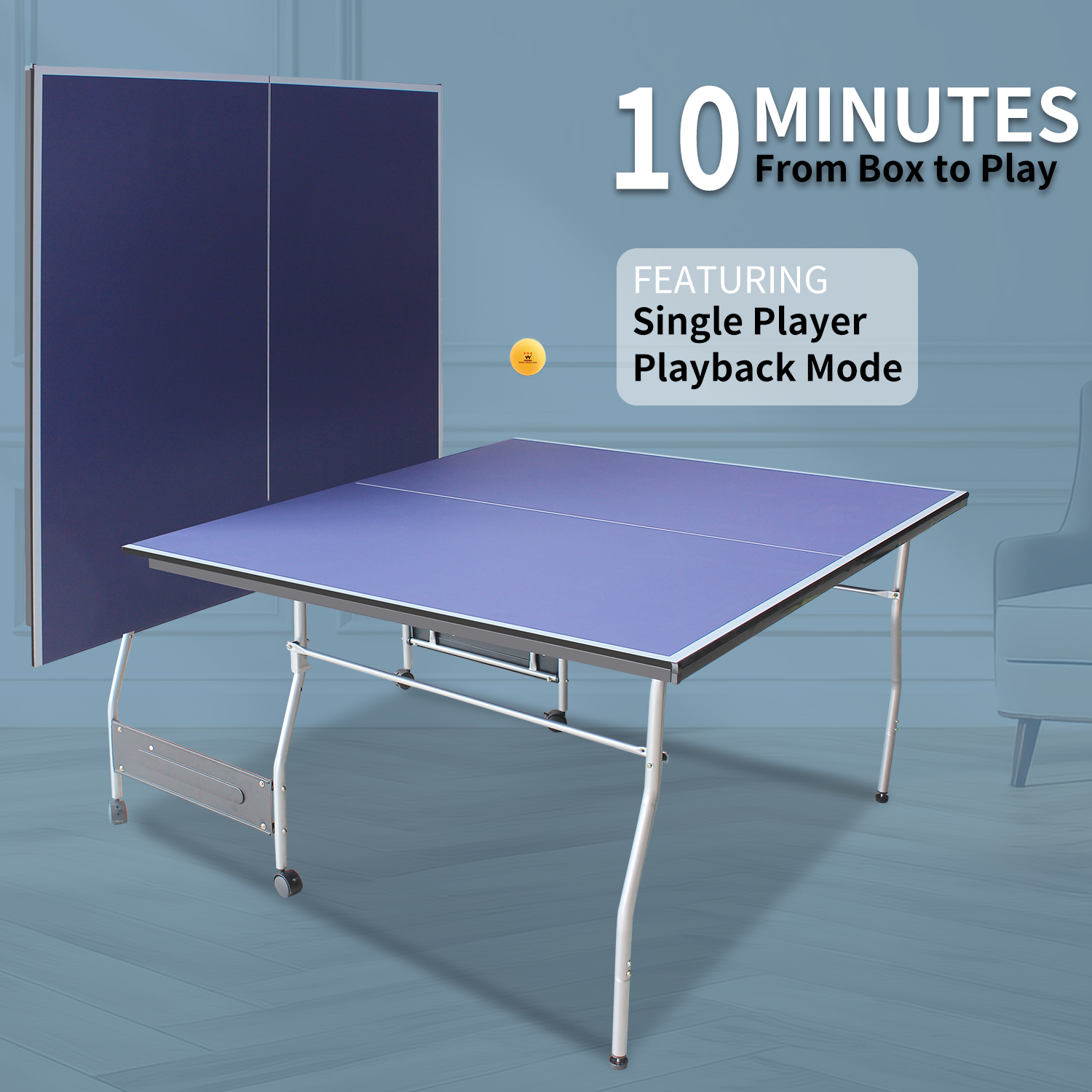 8FT Mid-size Table Tennis Table
